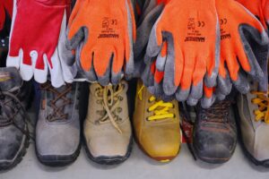 guanti e scarpe da lavoro